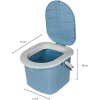 BRANQ - Toaleta turystyczna - przenośna - WC - Wiadro - niebieska - 15,5 L