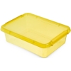 MOXOM - Pojemnik plastikowy + pokrywka - pudełko - organizer - żółty - 39x29x11 cm - 8,5 L