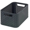 CURVER - Koszyk plastikowy STYLE S - Rattan - pojemnik - antracytowy - 6 L