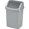 CURVER - Kosz na śmieci i odpady - uchylny - CLICK-IT - szary - 15 L