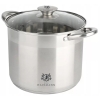 KARL HAUSMANN - Garnek wysoki ze stali nierdzewnej + pokrywka - SOLID - Stock Pot - Ø 24 cm x 20 cm - 9 L