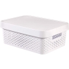 CURVER - Pojemnik plastikowy - INFINITY - ażurowy - pudełko + pokrywa - koszyk biały - 11 L