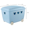 BRANQ - Pojemnik Kosz na zabawki + Pokrywa - BEAR BOX - niebieski - 55 L
