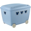 BRANQ - Pojemnik Kosz na zabawki + Pokrywa - BEAR BOX - niebieski - 55 L