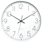 KOKO - Duży zegar ścienny - na ścianę - wiszący - biały - Ø 40,4 cm - KO-9201