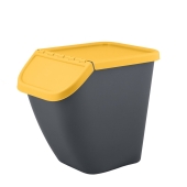 BranQ - Kosz na śmieci - 23 L - Pojemnik do segregacji - Pelican - plastik - żółty
