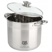 KARL HAUSMANN - Garnek wysoki ze stali nierdzewnej + pokrywka - SOLID - Stock Pot - Ø 24 cm x 20 cm - 9 L