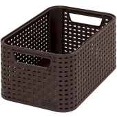 CURVER - Koszyk plastikowy STYLE S - Rattan - pojemnik - brązowy - 6 L