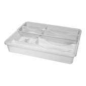 PLAST TEAM - Wkład do szuflady -  dwurzędowy - biały - 5 komorowy