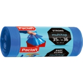 PACLAN - Worki na śmieci z uszami - Multitop - niebieskie - 35 L - 36 szt.