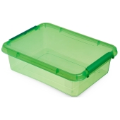 MOXOM - Pojemnik plastikowy + pokrywka - pudełko - organizer - zielony - 39x29x11 cm - 8,5 L