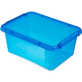 MOXOM - Pojemnik plastikowy + pokrywa - pudełko - organizer - niebieski - 39x29x16,5 cm - 12,5 L