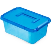 MOXOM - Pojemnik plastikowy z rączką - pudełko - organizer - niebieski - 29x20x12 cm - 4,5 L