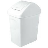 BranQ - Pojemnik na śmieci  - uchylna pokrywa - biały - 10 L