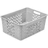 BRANQ - Koszyk plastikowy do przechowywania - COTTON - szary - 6 L