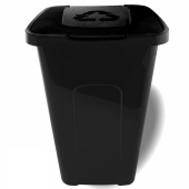 ARTGOS - Kosz na śmieci - segregacji odpadów - Sorta - czarny - 50 L
