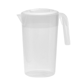 PLAST TEAM - Dzbanek z pokrywą - 2 L - biały / transparentny