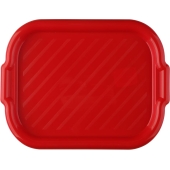 BENTOM - Taca kuchenna z uchwytami - prostokątna - czerwona - 39x28 cm