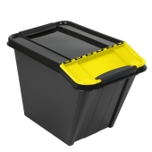 PLAST TEAM - Pojemnik na odpady do segregacji - pochyły - zólty - 58 L