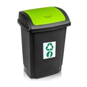 PLAST TEAM - Kosz na śmieci - SWING - do segregacji - zielony - 25 L