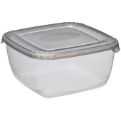 PLAST TEAM - Pojemnik do żywności POLAR - kwadratowy - szary - do zamrażarki i lodówki - 2,5 L