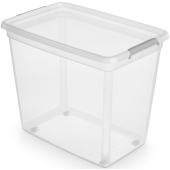 MOXOM - Pojemnik plastikowy z kółkami - pudełko + pokrywa - BaseStore - 58,5x39,5x49 cm - 80 L