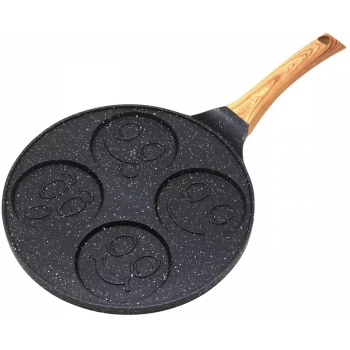 KINGHOFF - Patelnia do placków, racuchów, mini naleśników - uśmiechnięte buźki - Ø 26,5 cm - KH-1666