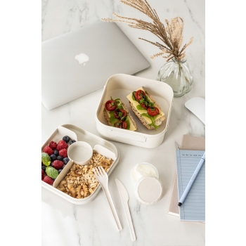 BRANQ - LunchBox - Pojemnik na żywność - Pojemnik śniadaniowy Lido - niebieski - 18,5x18,5x8,5 cm - 1,6 L