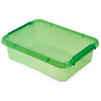 MOXOM - Pojemnik plastikowy + pokrywka - pudełko - organizer - zielony - 39x29x11 cm - 8,5 L