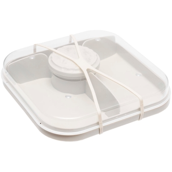 BRANQ - LunchBox - Pojemnik śniadaniowy - Baby Lido - biały - 18,5x18,5x4 cm