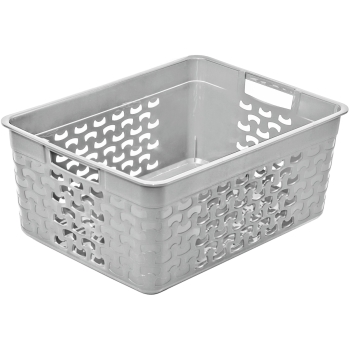 BRANQ - Koszyk plastikowy do przechowywania - COTTON - szary - 6 L