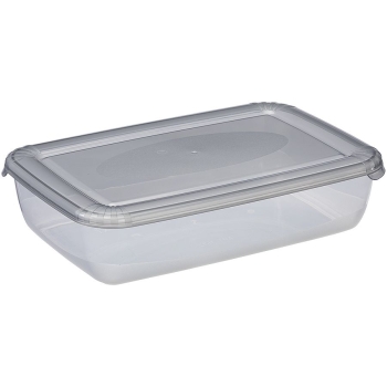 PLAST TEAM - Pojemnik do żywności POLAR - prostokątny - szary - do zamrażarki i lodówki - 1,9 L