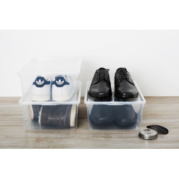 PLAST TEAM - Pudełko - Pojemnik na buty - obuwie męskie - 38x25x13 cm - 9,5 L