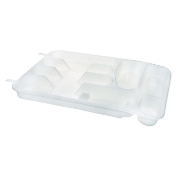 PLAST TEAM - Wkład do szuflady - 7 komorowy - biały