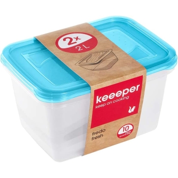KEEEPER - 2x pojemnik na żywność - Fredo Fresh - 2x 2,0 L