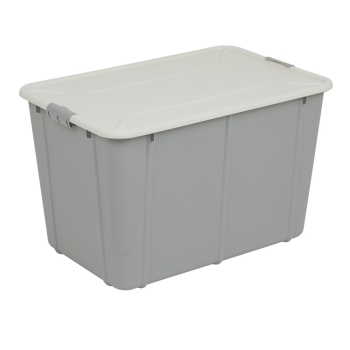 BranQ - Pojemnik pudełko + pokrywka - 60 L - VELUR - jasnoszary - 7560