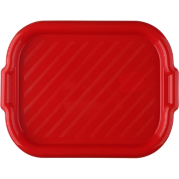 BENTOM - Taca kuchenna z uchwytami - prostokątna - czerwona - 39x28 cm