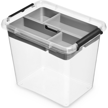 MOXOM - Pojemnik - Organizer z wyjmowanym wkładem + pokrywka - SimpleStore Insert - 20x15x16 cm - 3 L