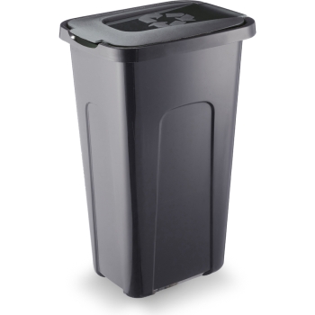 ARTGOS - Kosz na śmieci - SORTA - pojemnik do segregacji odpadów - czarny - na odpady zmieszane - 30 L