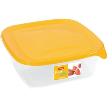 CURVER - Pojemnik na żywność Fresh&Go - kwadrat - żółty - 1,7 L